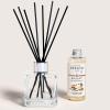 imageMAISON BERGER  Reed Diffuser Clear Glass Scented Bouquet  8 Black Reed Sticks 83 inches  Includes 100 Milliliters 34 Fluid Ounces Fragrance Refill Precious JasmineAmber Powder
