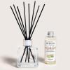 imageMAISON BERGER  Reed Diffuser Clear Glass Scented Bouquet  8 Black Reed Sticks 83 inches  Includes 100 Milliliters 34 Fluid Ounces Fragrance Refill Precious JasmineWilderness