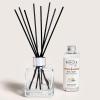 imageMAISON BERGER  Reed Diffuser Clear Glass Scented Bouquet  8 Black Reed Sticks 83 inches  Includes 100 Milliliters 34 Fluid Ounces Fragrance Refill Precious JasmineBlack Angelica
