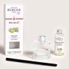 imageMAISON BERGER  Reed Diffuser Clear Glass Scented Bouquet  8 Black Reed Sticks 83 inches  Includes 100 Milliliters 34 Fluid Ounces Fragrance Refill Precious JasmineWilderness