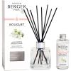 imageMAISON BERGER  Reed Diffuser Clear Glass Scented Bouquet  8 Black Reed Sticks 83 inches  Includes 100 Milliliters 34 Fluid Ounces Fragrance Refill Precious JasminePrecious Jasmine