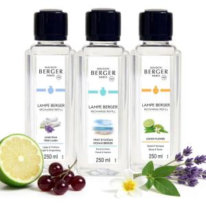 imageLampe Berger Fragrance Trio Refill for Home Fragrance Oil Diffuser  3 x 845 Fluid Ounces  3x250 milliliters Fresh TrioFresh Trio