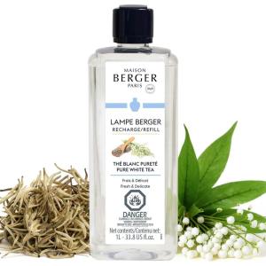 imageMAISON BERGER  Air Pur So Neutral  Lampe Berger Fragrance Refill for Home Fragrance Oil Diffuser  Air Freshener  338 Fluid Ounces  1 LiterPure White Tea