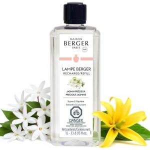 imageMAISON BERGER  Precious Jasmine  Lampe Berger Fragrance Refill for Home Fragrance Oil Diffuser  Air Freshener  338 Fluid Ounces  1 LiterPrecious Jasmine