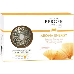 imageMAISON BERGER  Refillable Car Air Freshener Vent Clip Diffuser Set  31 x 2 x 08 inches  Made in France Joy Agave GardenAroma Energy