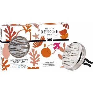 imageMAISON BERGER  Refillable Car Air Freshener Vent Clip Diffuser Set  31 x 2 x 08 inches  Made in France Joy Agave GardenFresh Spirit
