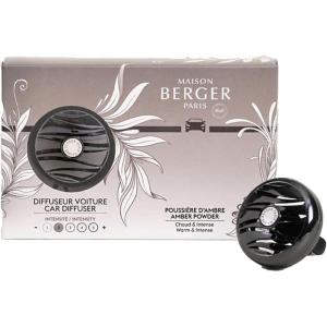 imageMAISON BERGER  Refillable Car Air Freshener Vent Clip Diffuser Set  31 x 2 x 08 inches  Made in France Joy Agave GardenHolly Amber Powder