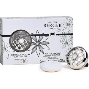 imageMAISON BERGER  Refillable Car Air Freshener Vent Clip Diffuser Set  31 x 2 x 08 inches  Made in France Joy Agave GardenRosalie  Exquisite Sparkle
