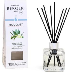 imageReed Diffuser  Cube  Clear  Scented Bouquet with Reed Sticks  Prefilled with Lampe Berger Fragrance  125 Milliliters  42 Fluid Ounces CitronellaAgaves Garden