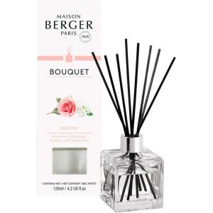 imageReed Diffuser  Cube  Clear  Scented Bouquet with Reed Sticks  Prefilled with Lampe Berger Fragrance  125 Milliliters  42 Fluid Ounces CitronellaParis Chic
