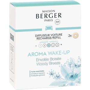 imageSet of 2 Car Odor Diffuser Refill  Ceramic System  46 weeks Ceramic Diffusion Time  Lampe Berger Fragrance  Made in France Citrus BreezeAroma Wake Up