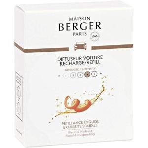 imageSet of 2 Car Odor Diffuser Refill  Ceramic System  46 weeks Ceramic Diffusion Time  Lampe Berger Fragrance  Made in France Citrus BreezeExquisite Sparkle