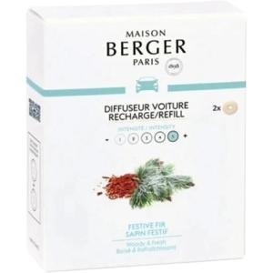 imageSet of 2 Car Odor Diffuser Refill  Ceramic System  46 weeks Ceramic Diffusion Time  Lampe Berger Fragrance  Made in France Citrus BreezeFestive Fir