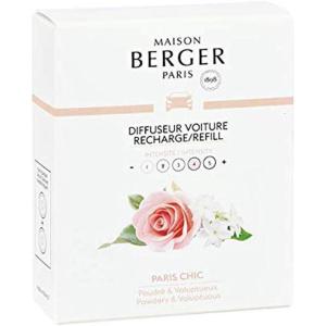 imageSet of 2 Car Odor Diffuser Refill  Ceramic System  46 weeks Ceramic Diffusion Time  Lampe Berger Fragrance  Made in France Citrus BreezeParis Chic