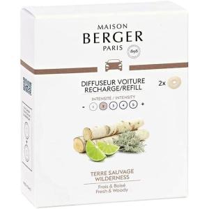 imageSet of 2 Car Odor Diffuser Refill  Ceramic System  46 weeks Ceramic Diffusion Time  Lampe Berger Fragrance  Made in France Citrus BreezeWilderness