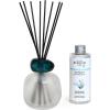imageMAISON BERGER  Reed Diffuser  Model Mineral  Scented Bouquet with 6 Reed Sticks  315 x 315 x 945 inches  6 Fluid Ounces Lampe Berger Home Fragrance Bottle Blue White  Pure White TeaFrosted Emerald  Bleu Seduction