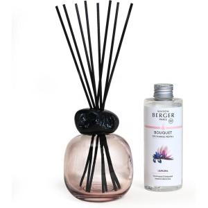 imageMAISON BERGER  Reed Diffuser  Model Mineral  Scented Bouquet with 6 Reed Sticks  315 x 315 x 945 inches  6 Fluid Ounces Lampe Berger Home Fragrance Bottle Blue White  Pure White TeaPink Black  Liliflora