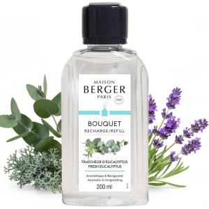 imageMaison Berger  Black Angelica  Air Freshener  Fragrance Refill for Reed Sticks and Ceramic Diffuser  676 Fluid Ounces  200 MillilitersFresh Eucalyptus