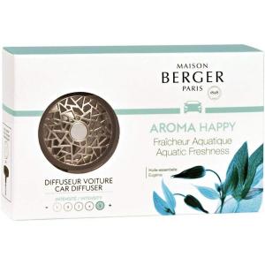 imageMAISON BERGER  Refillable Car Air Freshener Vent Clip Diffuser Set  31 x 2 x 08 inches  Made in France Vanilla MagnificenceAquatic Freshness