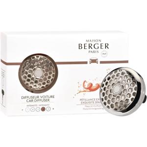 imageMAISON BERGER  Refillable Car Air Freshener Vent Clip Diffuser Set  31 x 2 x 08 inches  Made in France Vanilla MagnificenceExquisite Sparkle