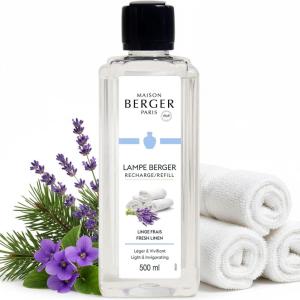 imageMaison Berger Fresh Linen Lampe Refill  169 oz Air Purifier and Fragrance Oil  Eucalyptus Lavender White Musk Purifies Odors  Soothing French Scent  LongLasting Home Fragrance  Made in France