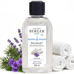 imageMAISON BERGER  Reed Diffuser Fragrance Refills  676 fl oz 200 mL  Home Fragrance Oil for Reed amp Ceramic Diffusers  Made in France Lemon FlowerFresh Linen