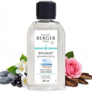 imageMAISON BERGER  Reed Diffuser Fragrance Refills  676 fl oz 200 mL  Home Fragrance Oil for Reed amp Ceramic Diffusers  Made in France Lemon FlowerOcean Breeze 2