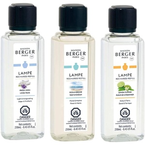 image:imageMaison Berger Trio Ophelia Lampe Berger Refill Set 3 x 250 mL for Catalytic Lamps with Air Pur System Lamp Sold Separately Up to 40 Hours per Bottle Helps Neutralize Odors at HomeFresh Trio